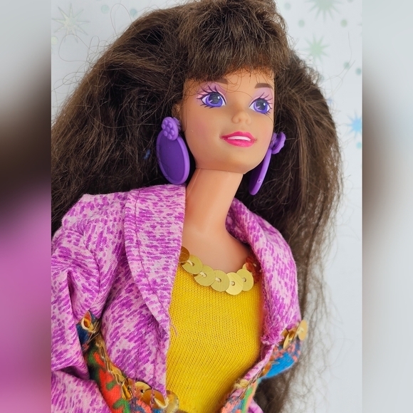 1993 Barbie Brunette Paint n' Dazzle Vintage - Picture 7 of 7